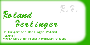 roland herlinger business card